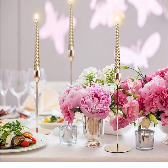 Taper holders Rose Gold x2 set of 3 Decorative Candlestick Holder - Picture 6 of 7